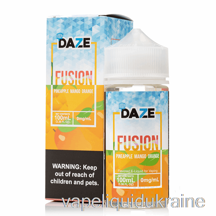 Vape Liquid Ukraine ICED Pineapple Mango Orange - 7 Daze Fusion - 100mL 3mg